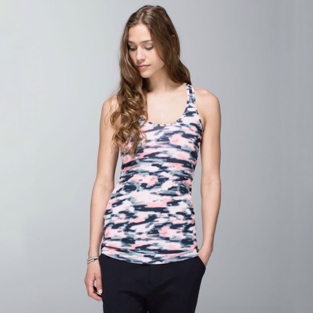 Lululemon‎ Cool Racerback Wamo Camo Barely Pink